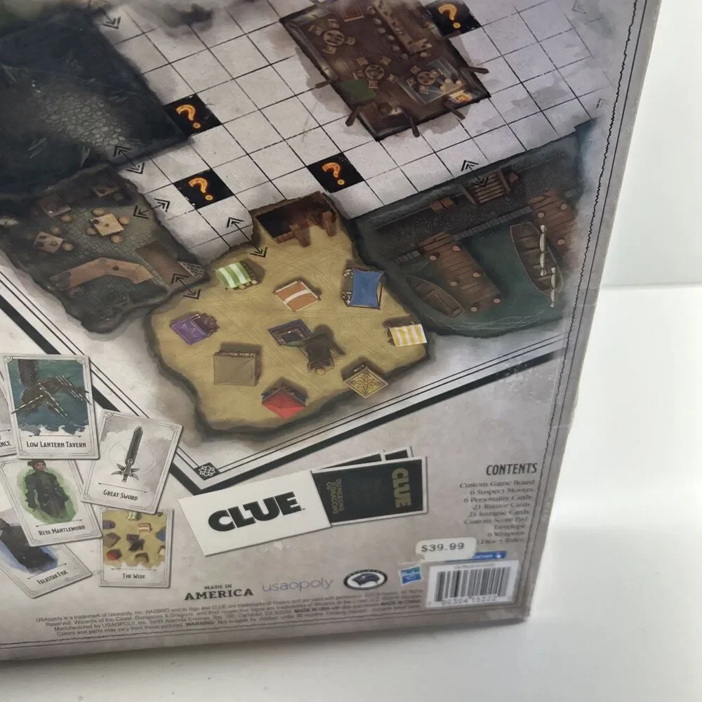 Dungeons & Dragons Clue Board Game‎ Complete D&D Hasbro 2019 Complete